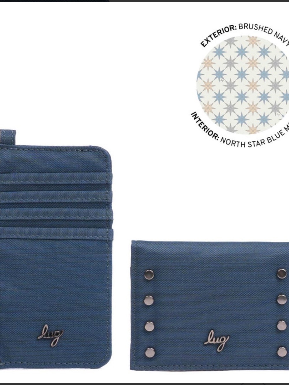 Lug Slide & Walkover RFID Wallet Set Brushed Navy